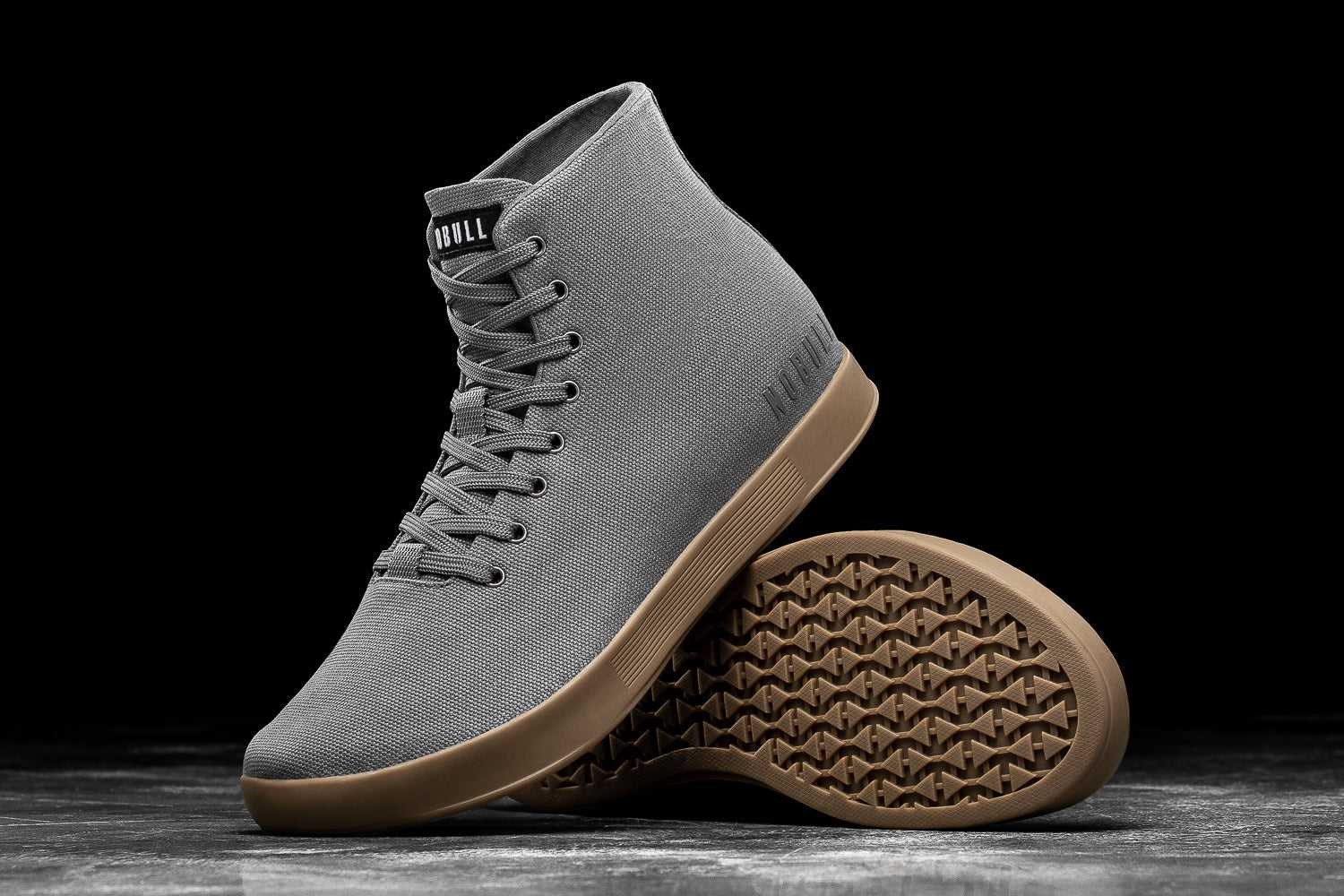 Nobull High-Top Canvas Trainer Canvas Dark Grey Gum | 5738-UQOZJ