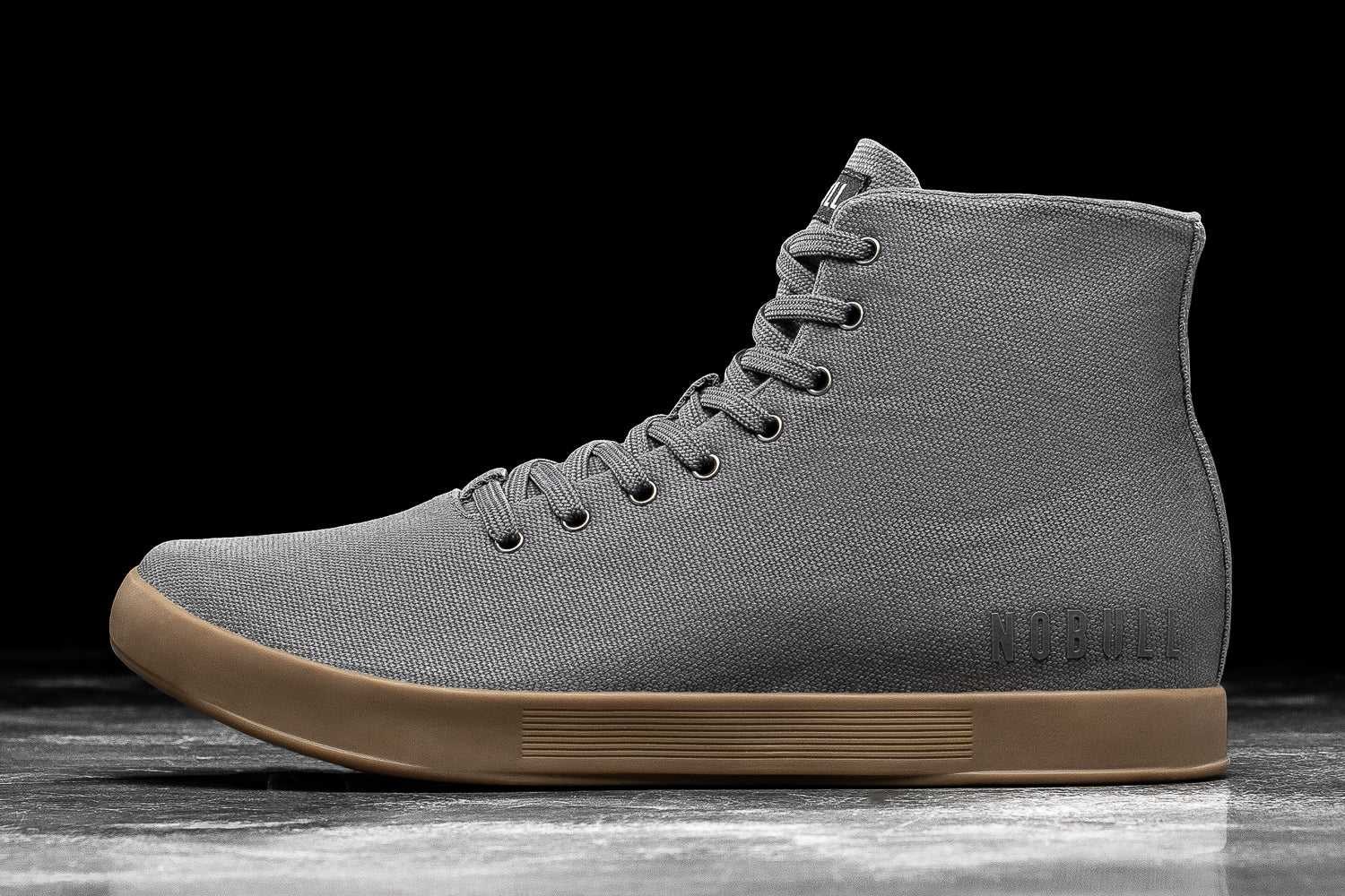 Nobull High-Top Canvas Trainer Canvas Dark Grey Gum | 5738-UQOZJ