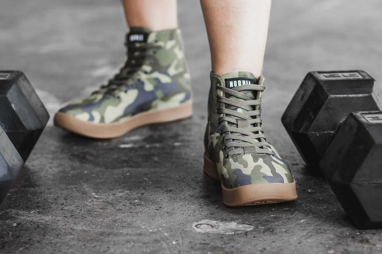 Nobull High-Top Canvas Trainer Canvas Forest Camo | 4671-ZKQMG