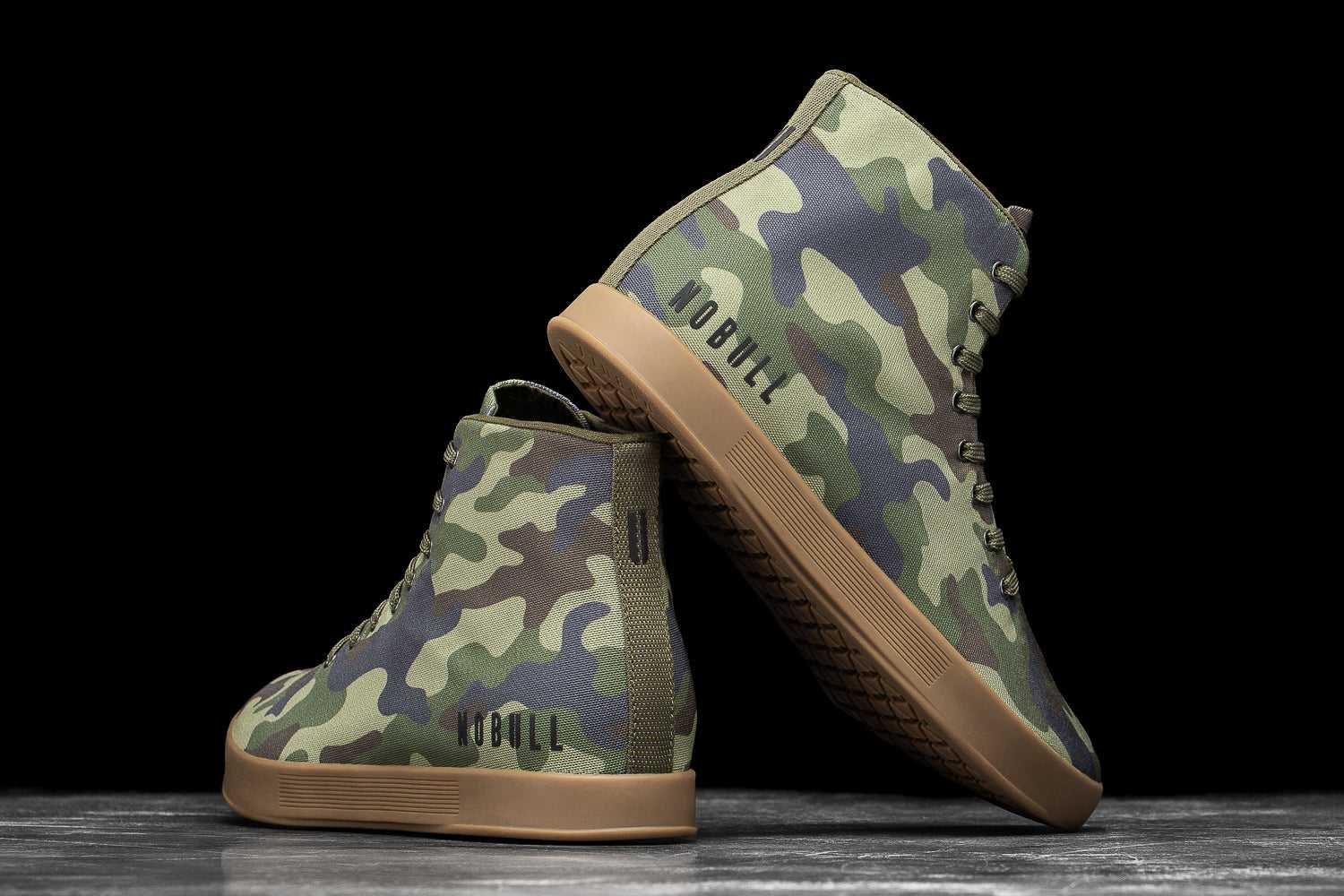 Nobull High-Top Canvas Trainer Canvas Forest Camo | 4671-ZKQMG