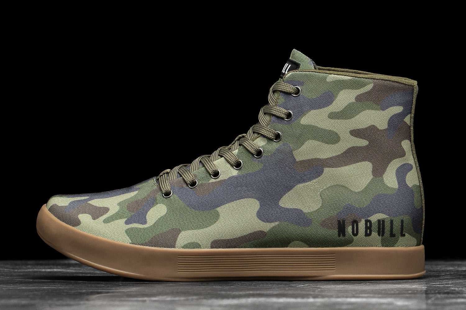 Nobull High-Top Canvas Trainer Canvas Forest Camo | 4671-ZKQMG