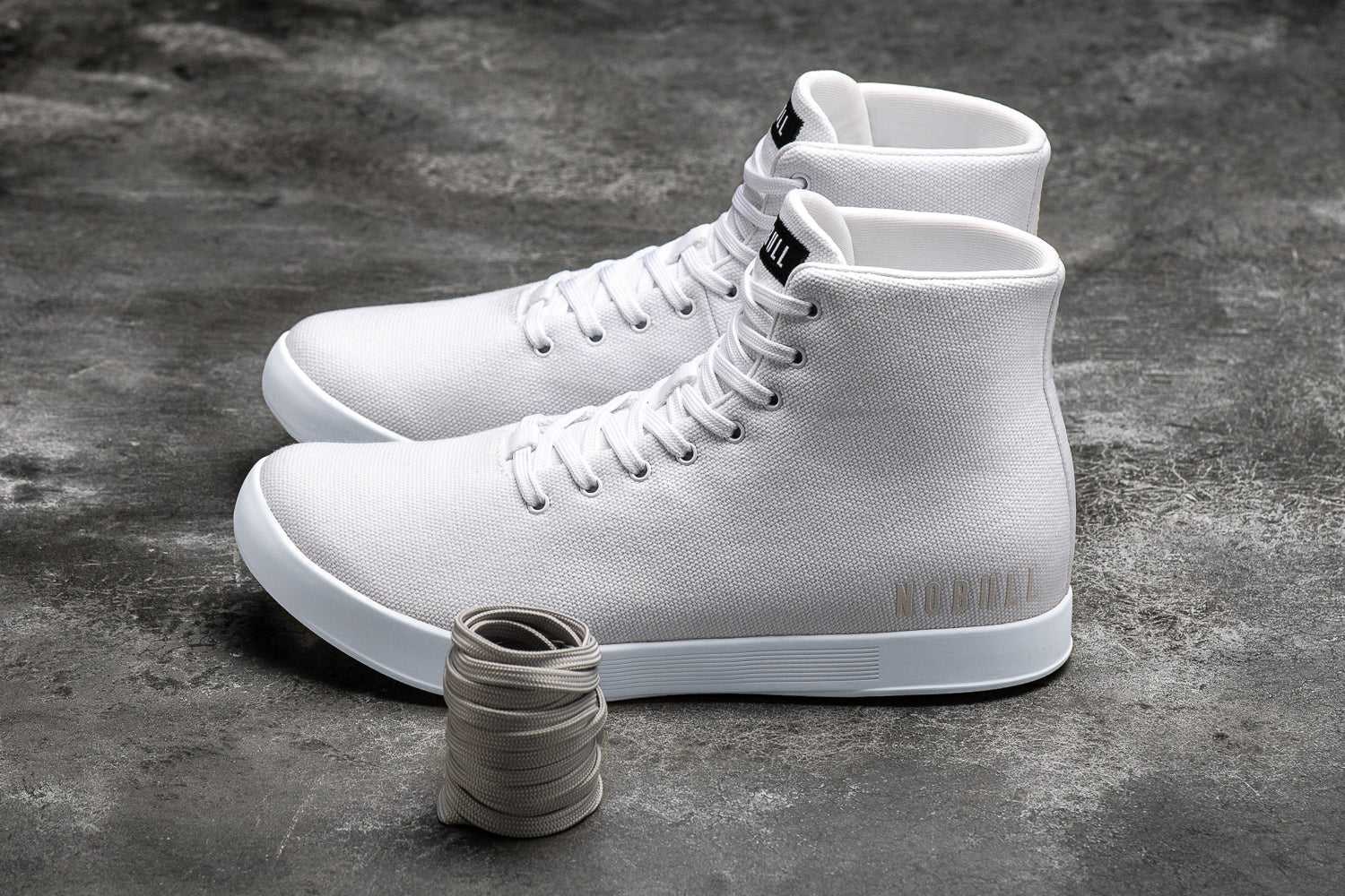 Nobull High-Top Canvas Trainer Canvas White | 1027-SRGPK