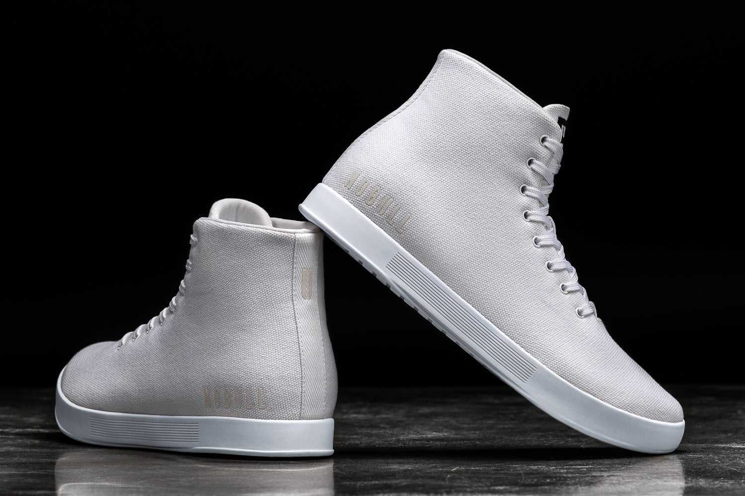 Nobull High-Top Canvas Trainer Canvas White | 1027-SRGPK