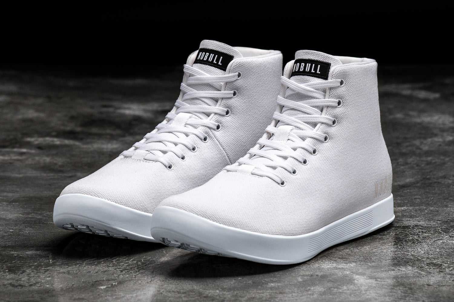 Nobull High-Top Canvas Trainer Canvas White | 1027-SRGPK