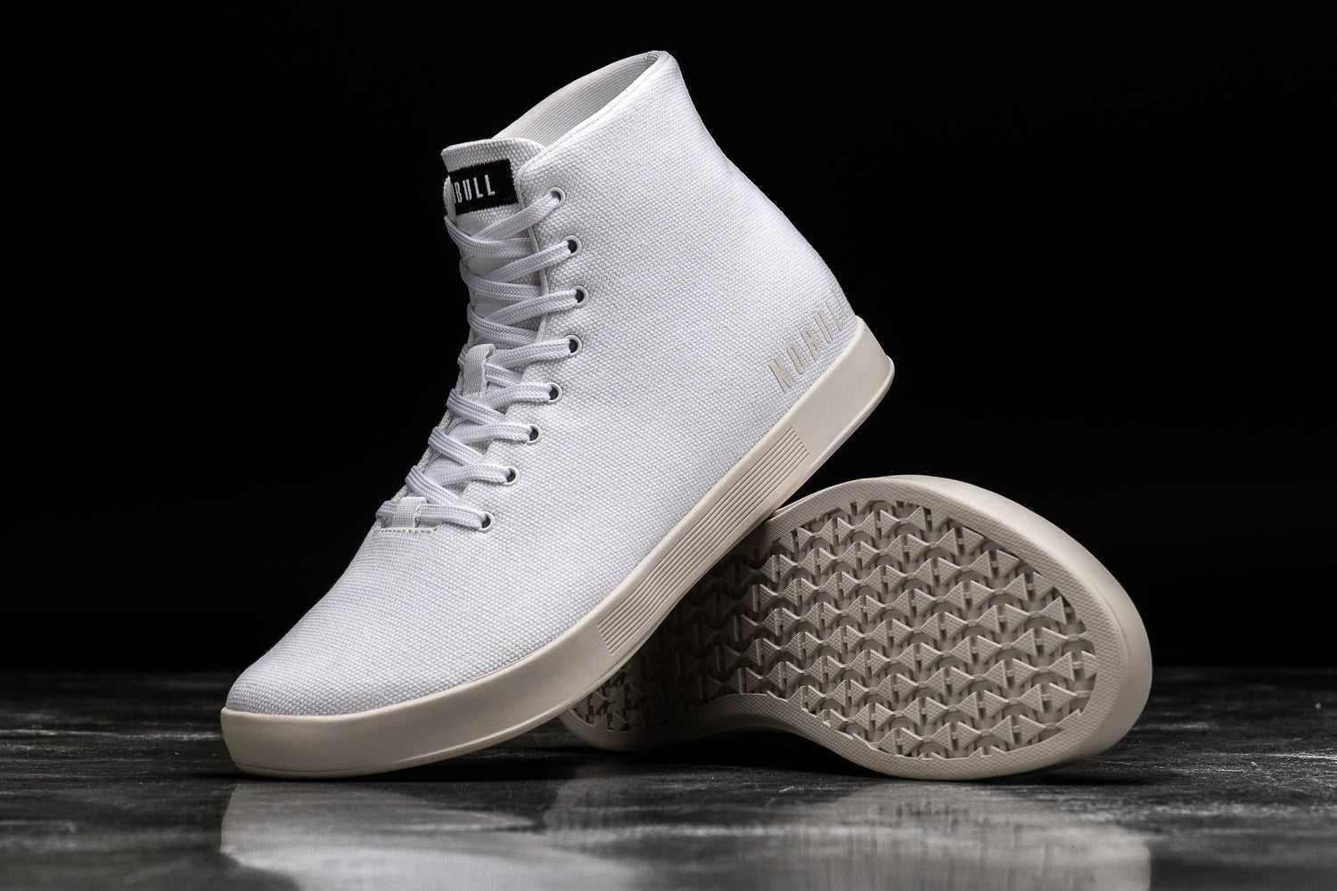 Nobull High-Top Canvas Trainer Canvas White Ivory | 1405-QMNFW