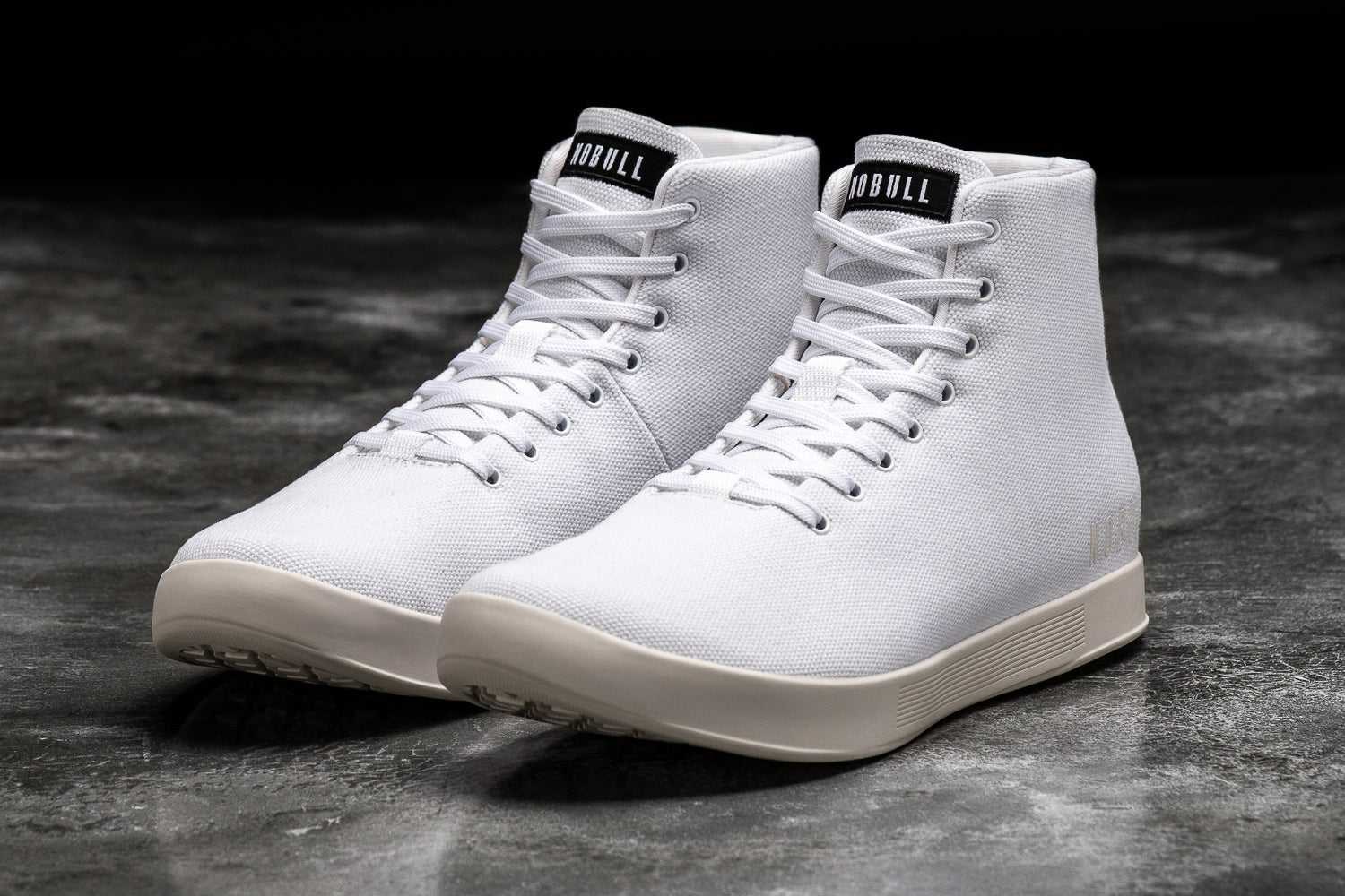 Nobull High-Top Canvas Trainer Canvas White Ivory | 1405-QMNFW