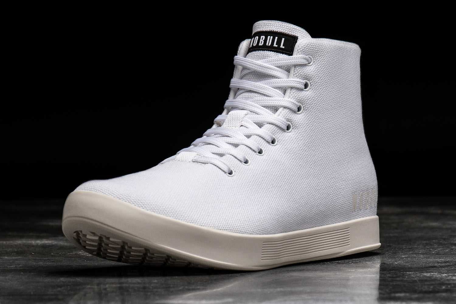 Nobull High-Top Canvas Trainer Canvas White Ivory | 1405-QMNFW