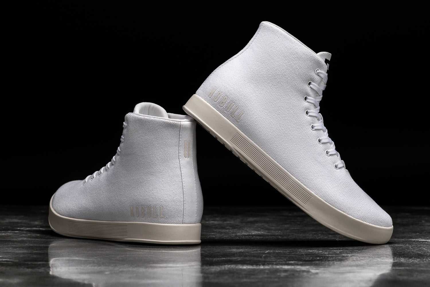 Nobull High-Top Canvas Trainer Canvas White Ivory | 1405-QMNFW