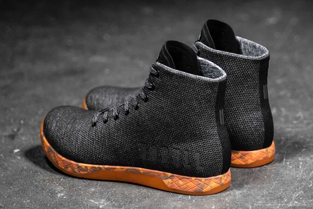 Nobull High-Top Trainer SuperFabric Black Heather Orange | 9310-KRITS