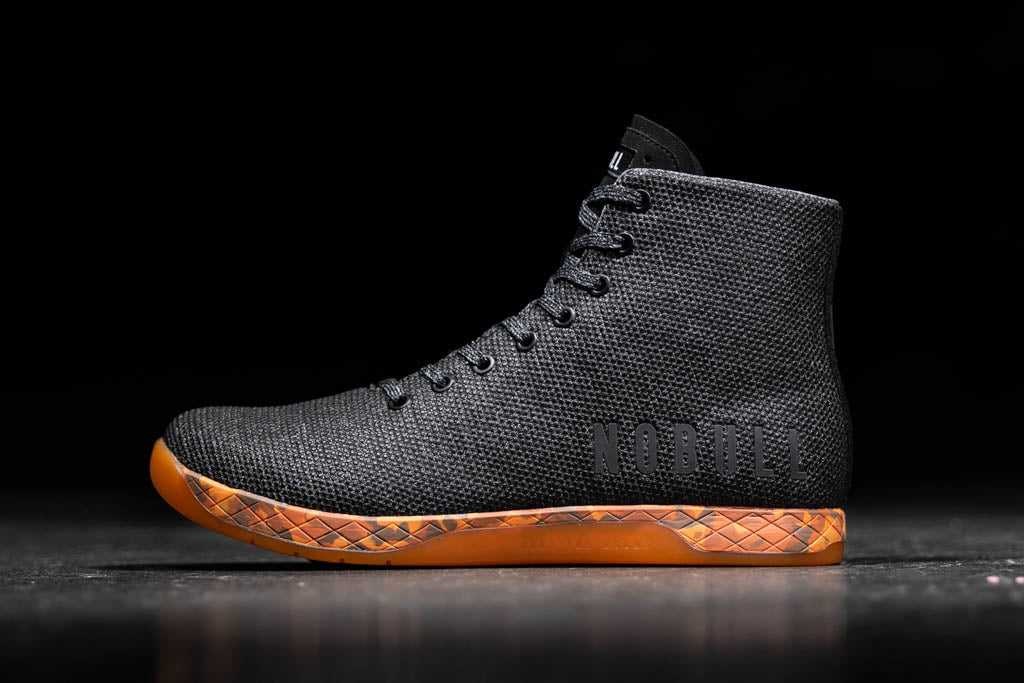 Nobull High-Top Trainer SuperFabric Black Heather Orange | 9310-KRITS