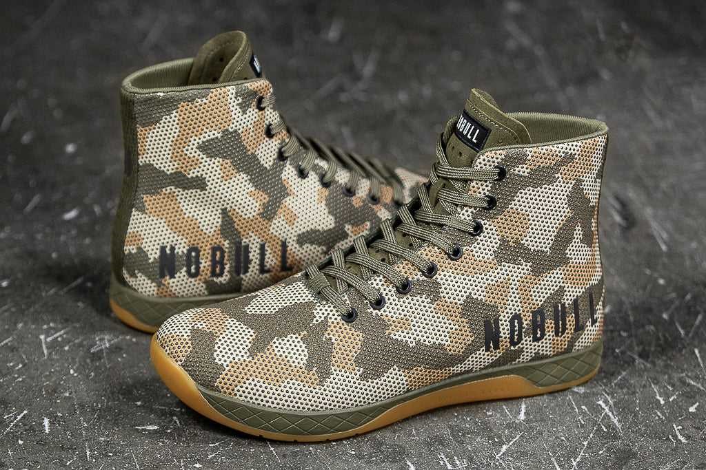 Nobull High-Top Trainer SuperFabric Woodland Camo | 2485-HLREJ