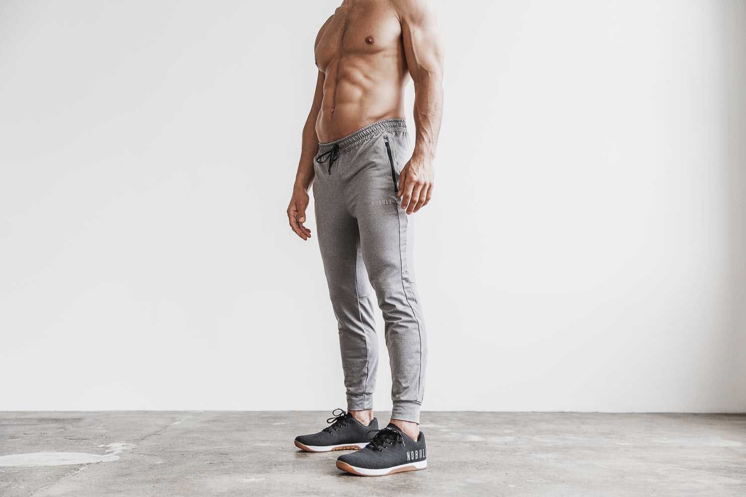 Nobull Jogger Bottoms Heather Grey | 4250-CSWAP