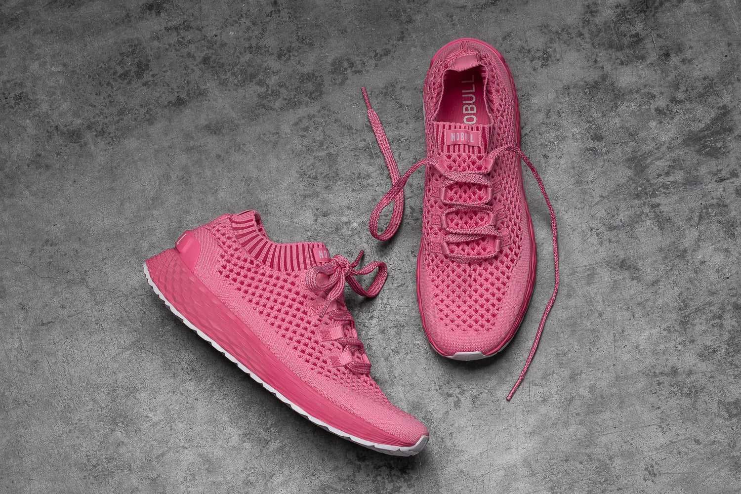 Nobull Knit Runner Knit Bright Pink | 7236-LNGMB