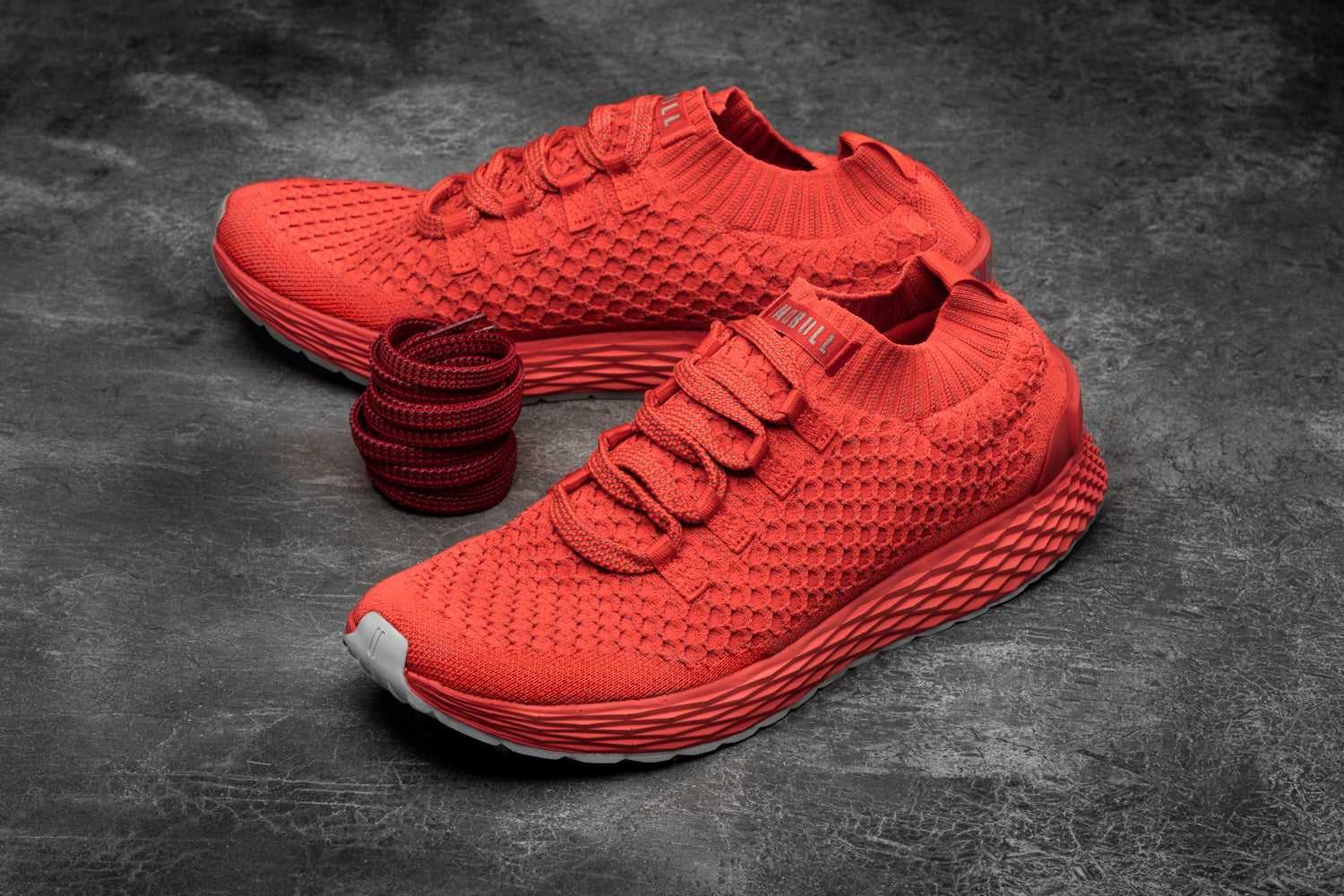 Nobull Knit Runner Knit Bright Red Reflective | 9687-LQPDA