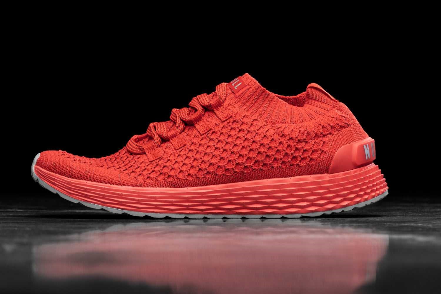 Nobull Knit Runner Knit Bright Red Reflective | 9687-LQPDA