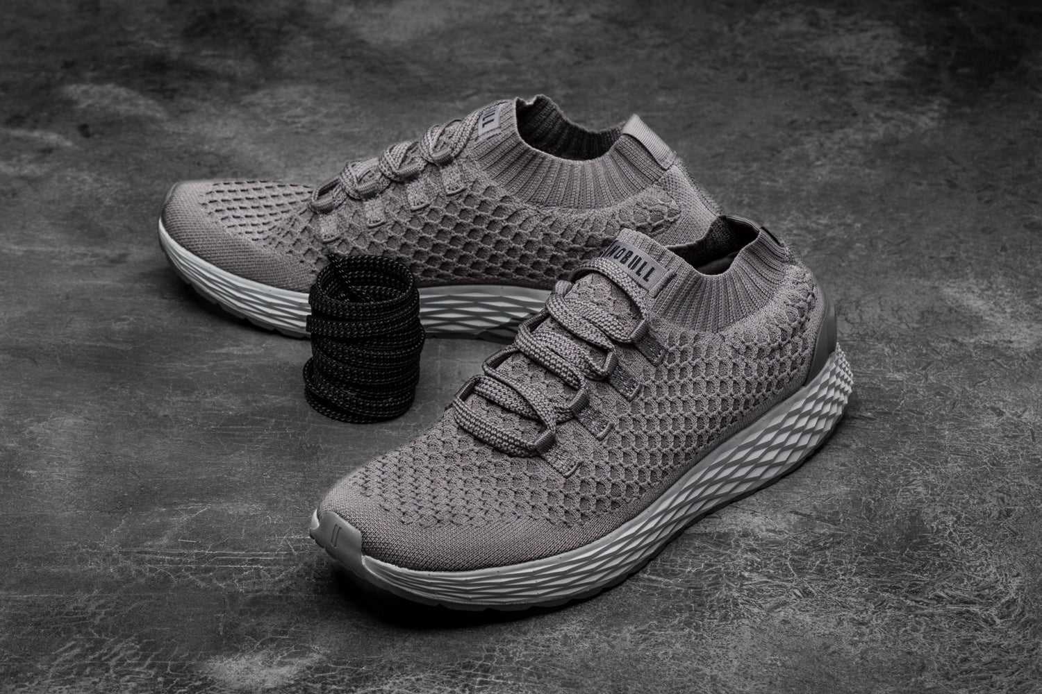 Nobull Knit Runner Knit Dark Grey Arctic Reflective | 9507-APMEQ