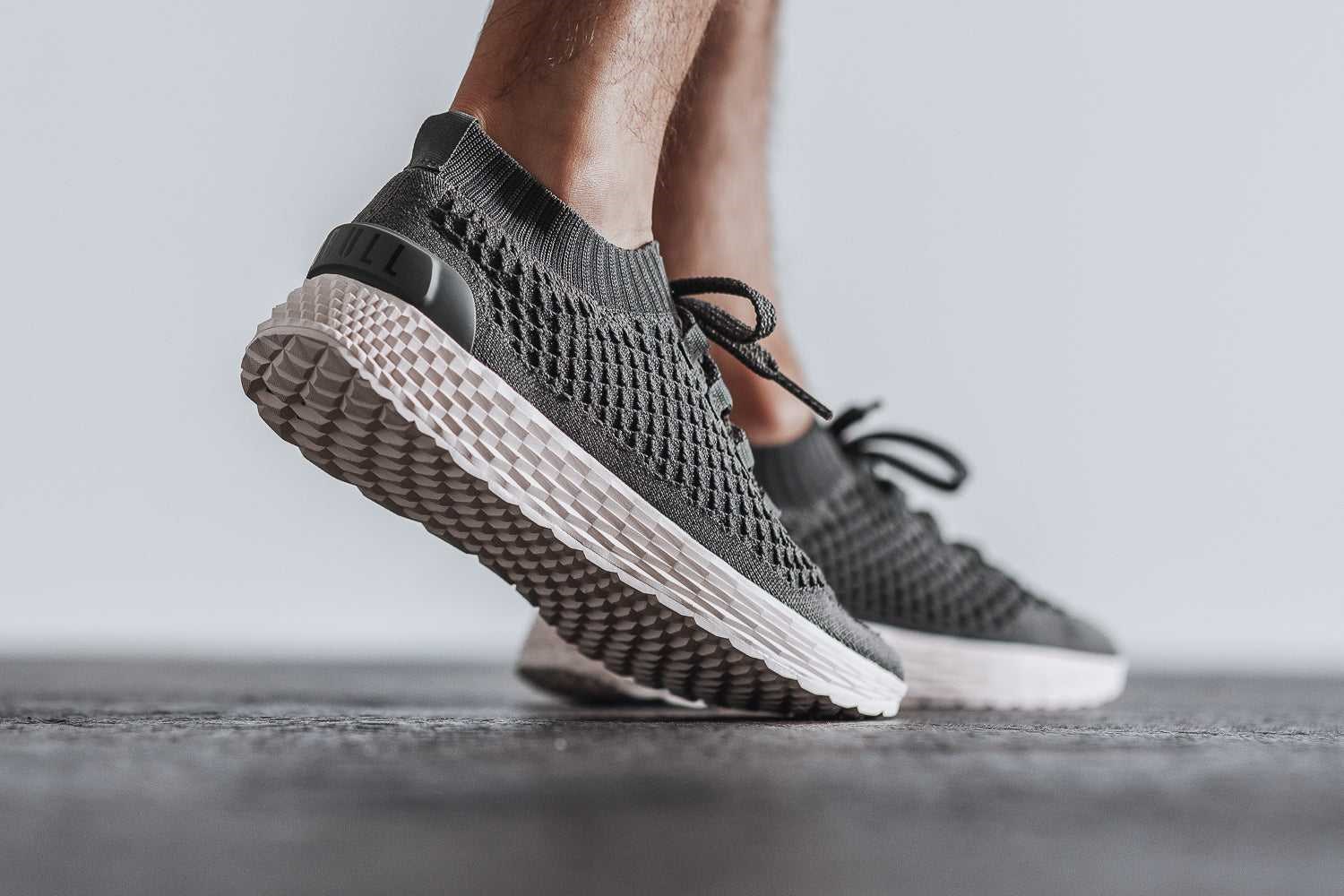 Nobull Knit Runner Knit Dark Grey Ivory | 2095-UCKFS