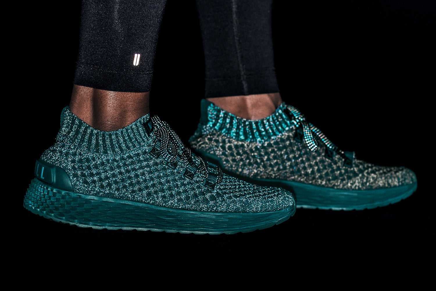 Nobull Knit Runner Knit Deep Teal Iridescent | 9682-TRWMH