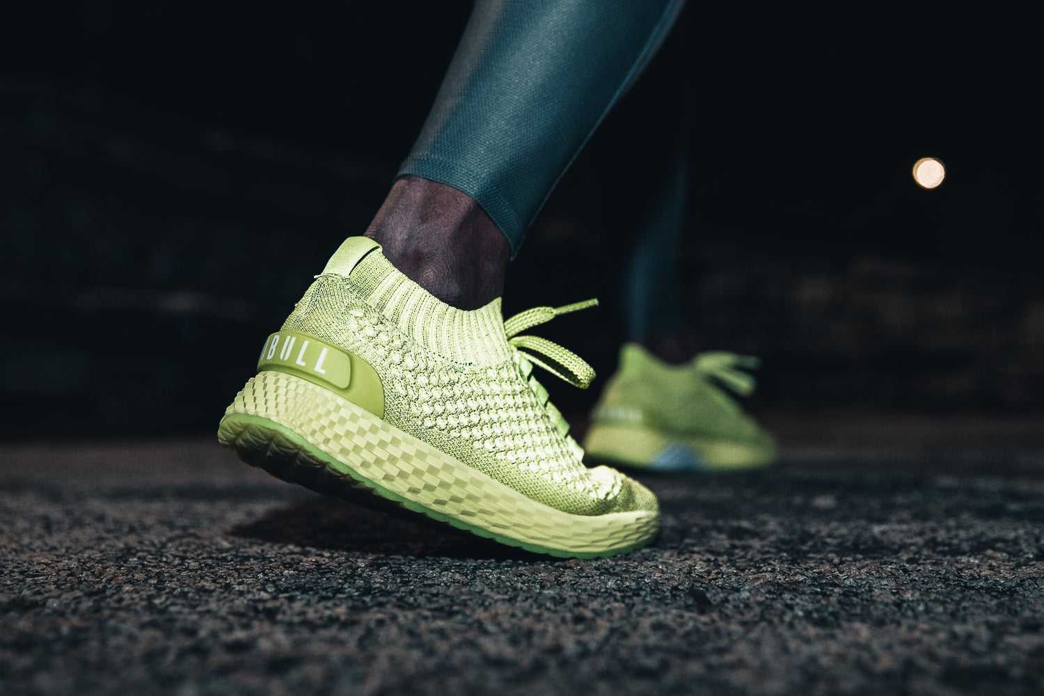 Nobull Knit Runner Knit Neon Lime Reflective | 0425-UVSXR