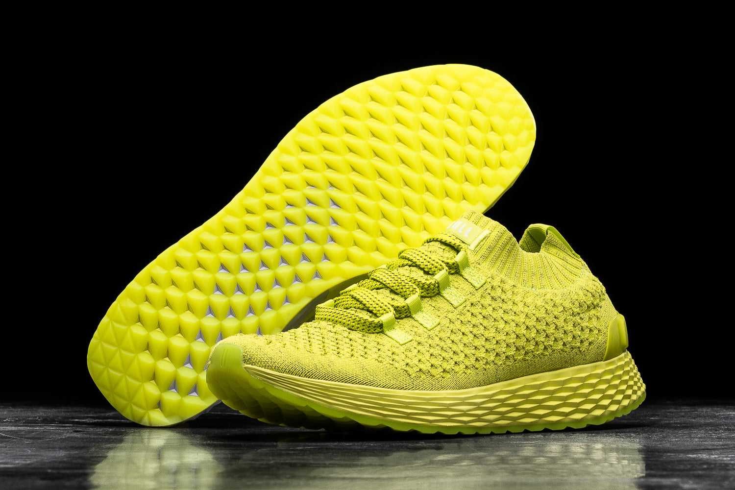 Nobull Knit Runner Knit Neon Lime Reflective | 0425-UVSXR