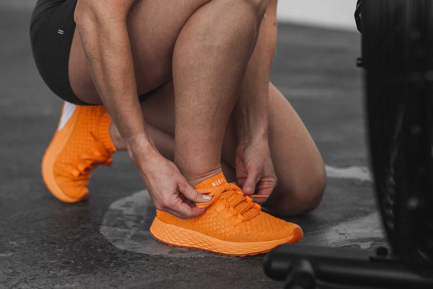 Nobull Knit Runner Knit Neon Orange Reflective | 3287-RMSOJ