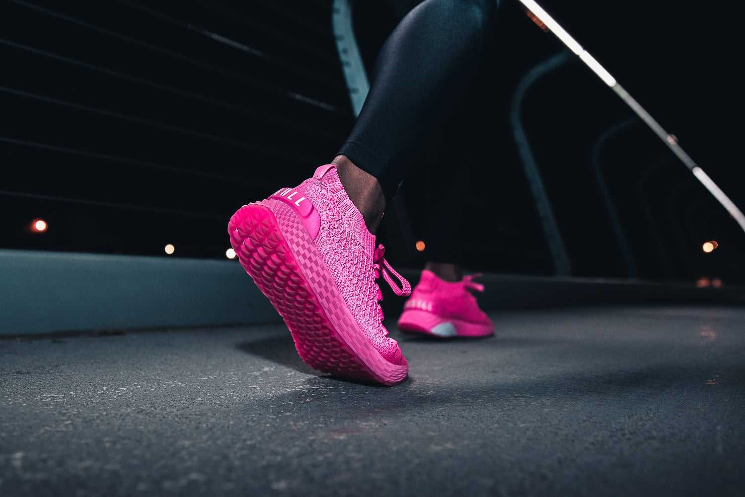 Nobull Knit Runner Knit Neon Pink Reflective | 7296-ANUDL