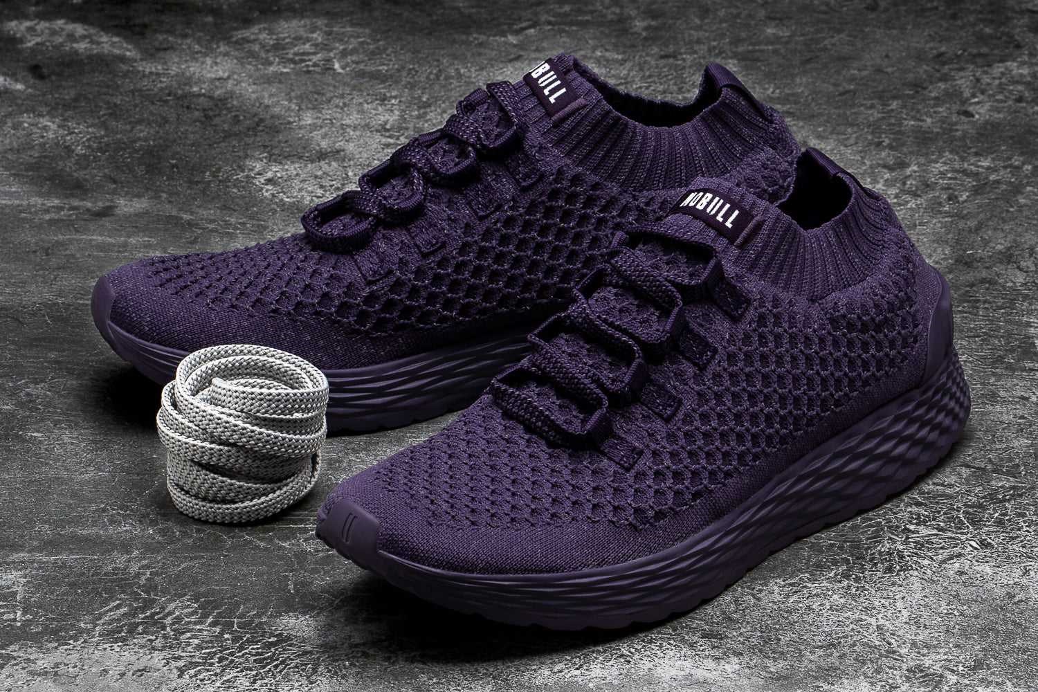 Nobull Knit Runner Knit Plum Reflective | 6231-QWORV