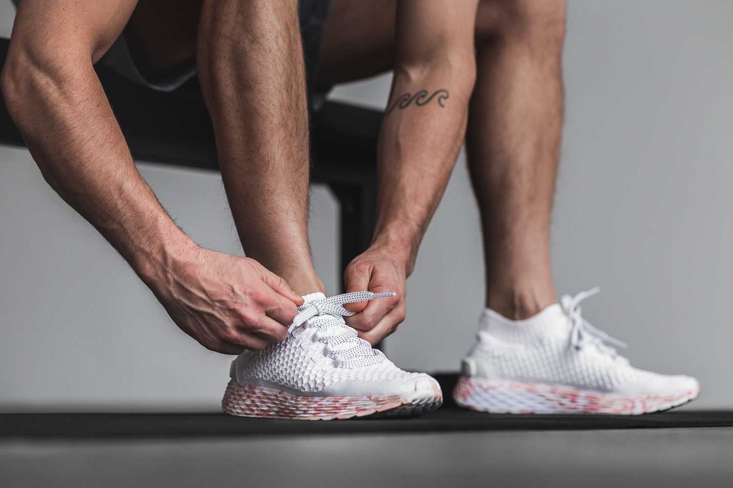 Nobull Knit Runner Knit White Wild Rose | 9823-ZXVTC