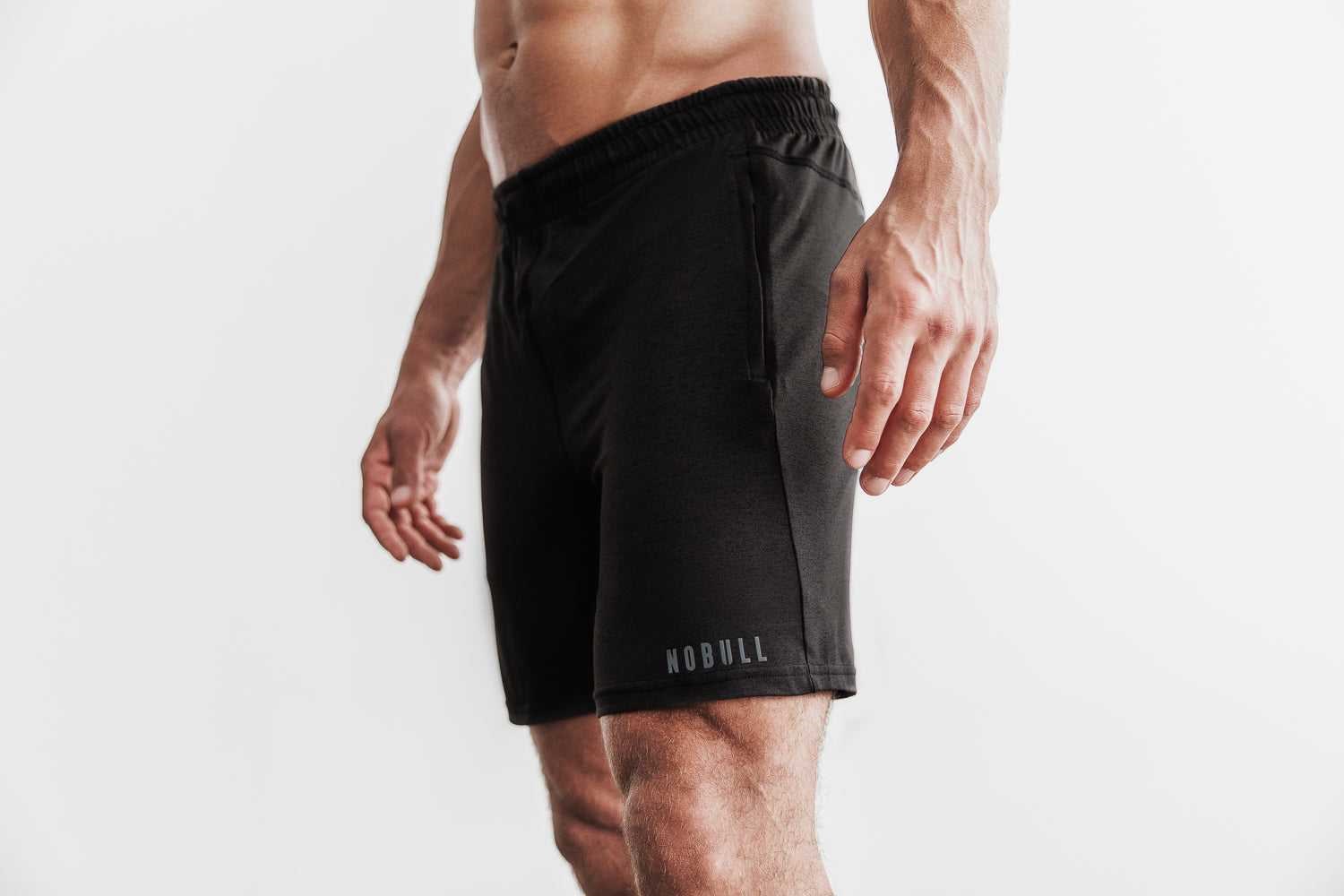 Nobull Knit Short 8.5 inches Bottoms Black | 5314-MCGRO