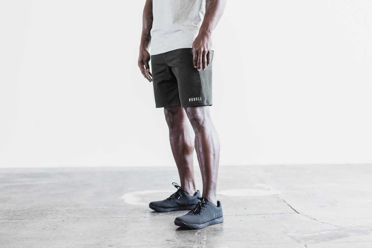 Nobull Knit Short 8.5 inches Bottoms Black Heather | 6023-NPKRW