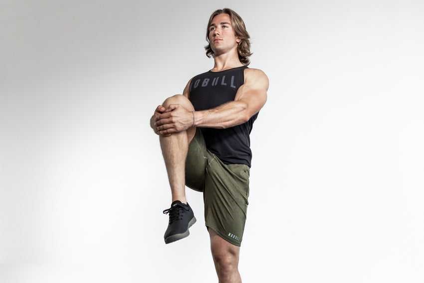 Nobull Knit Short 8.5 inches Bottoms Olive Heather | 4721-ITDOQ