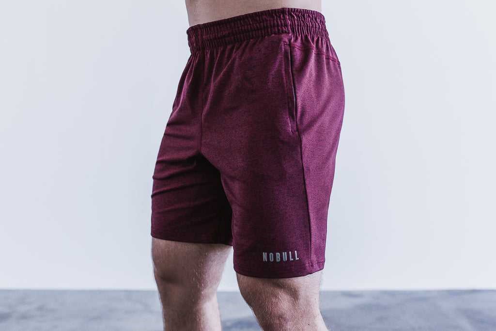 Nobull Knit Short 8.5 inches Bottoms Wine Heather | 9732-ULMQA