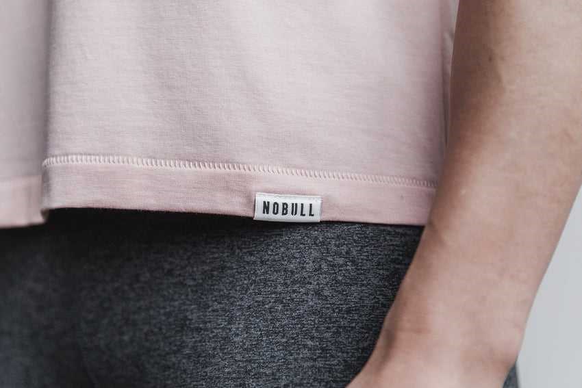 Nobull Lightweight Boxy Tee Tanks & Tees Dusty Rose | 8374-HPCRQ