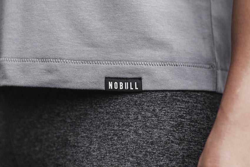 Nobull Lightweight Boxy Tee Tanks & Tees Dark Grey | 9687-JPFSA