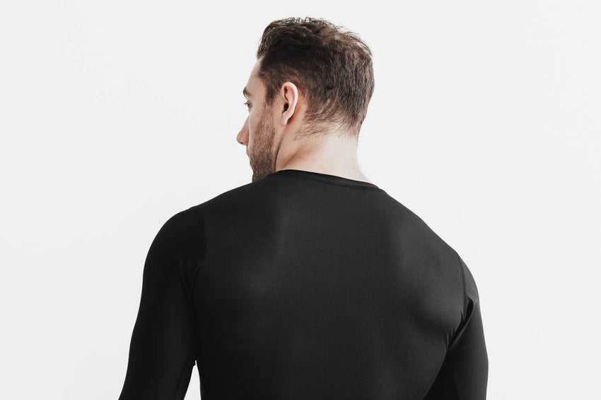 Nobull Lightweight Compression Long Sleeve Tanks & Tees Black | 7940-IYQOC