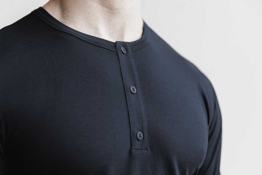 Nobull Lightweight Henley Tee Tanks & Tees Ink | 0594-OHWDQ