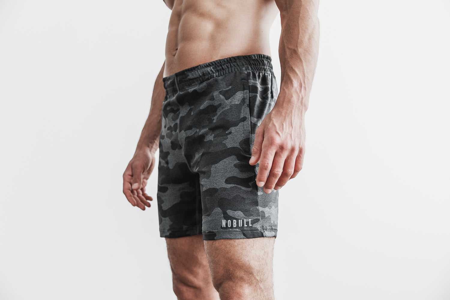 Nobull Lightweight Knit Short 7 inches (Camo) Bottoms Carbon Camo | 2438-AKDPC