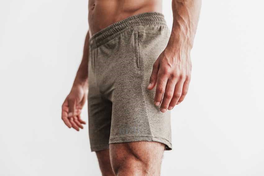 Nobull Lightweight Knit Short 7 inches Bottoms Fallen Rock Heather | 3027-KOTDB