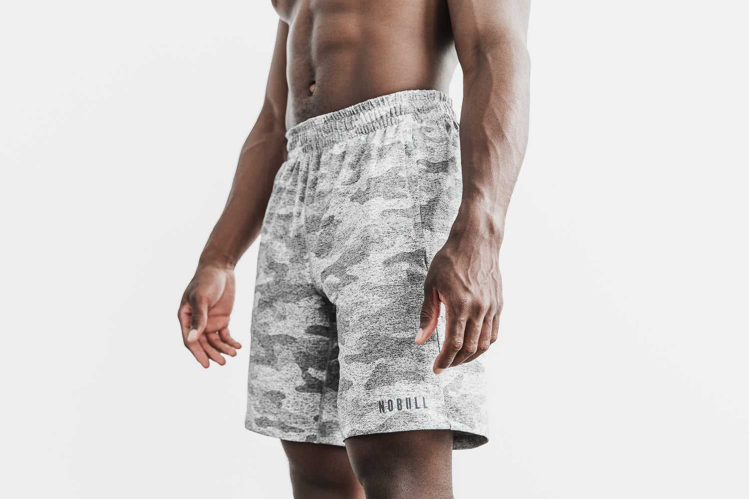 Nobull Lightweight Knit Short 9 inches (Camo) Bottoms White Camo | 6192-JTSMK