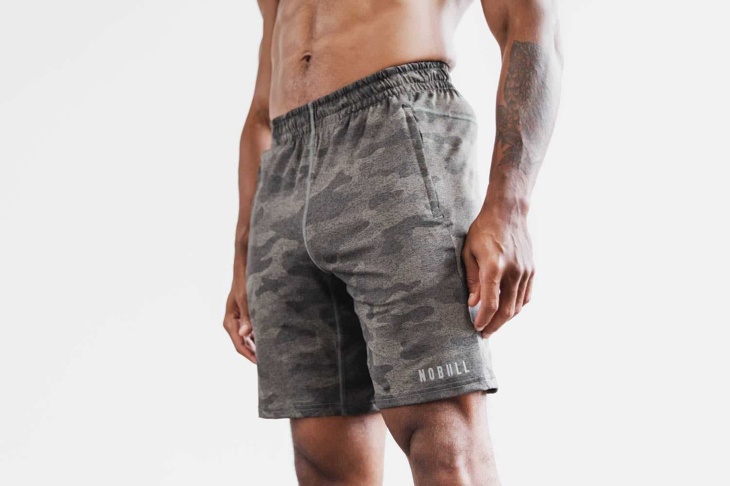 Nobull Lightweight Knit Short 9 inches (Camo) Bottoms Dark Fallen Rock Camo | 8256-DMWCU