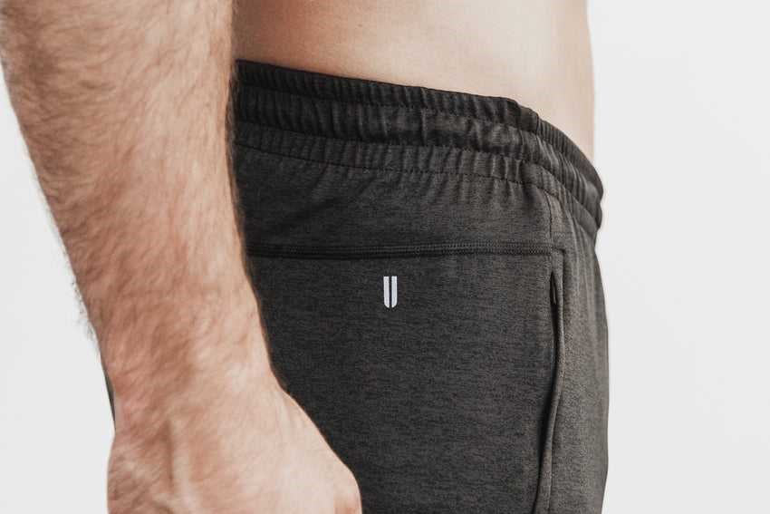 Nobull Lightweight Knit Short 9 inches Bottoms Black Heather | 1348-PVOWD