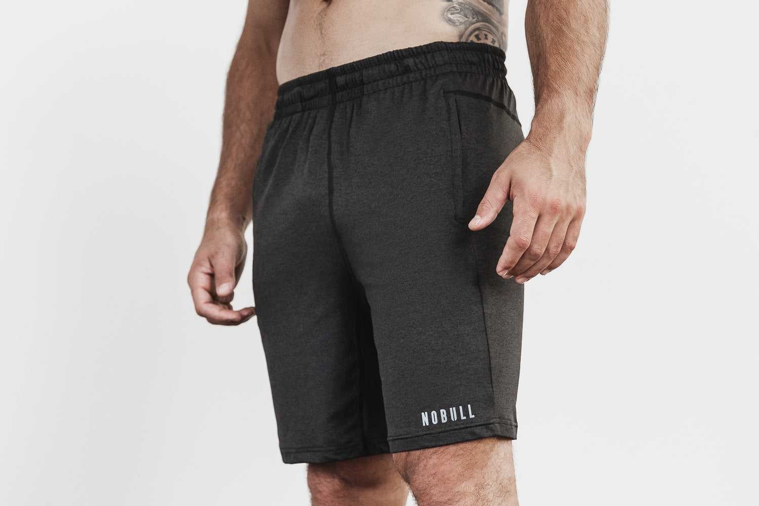 Nobull Lightweight Knit Short 9 inches Bottoms Black Heather | 1348-PVOWD