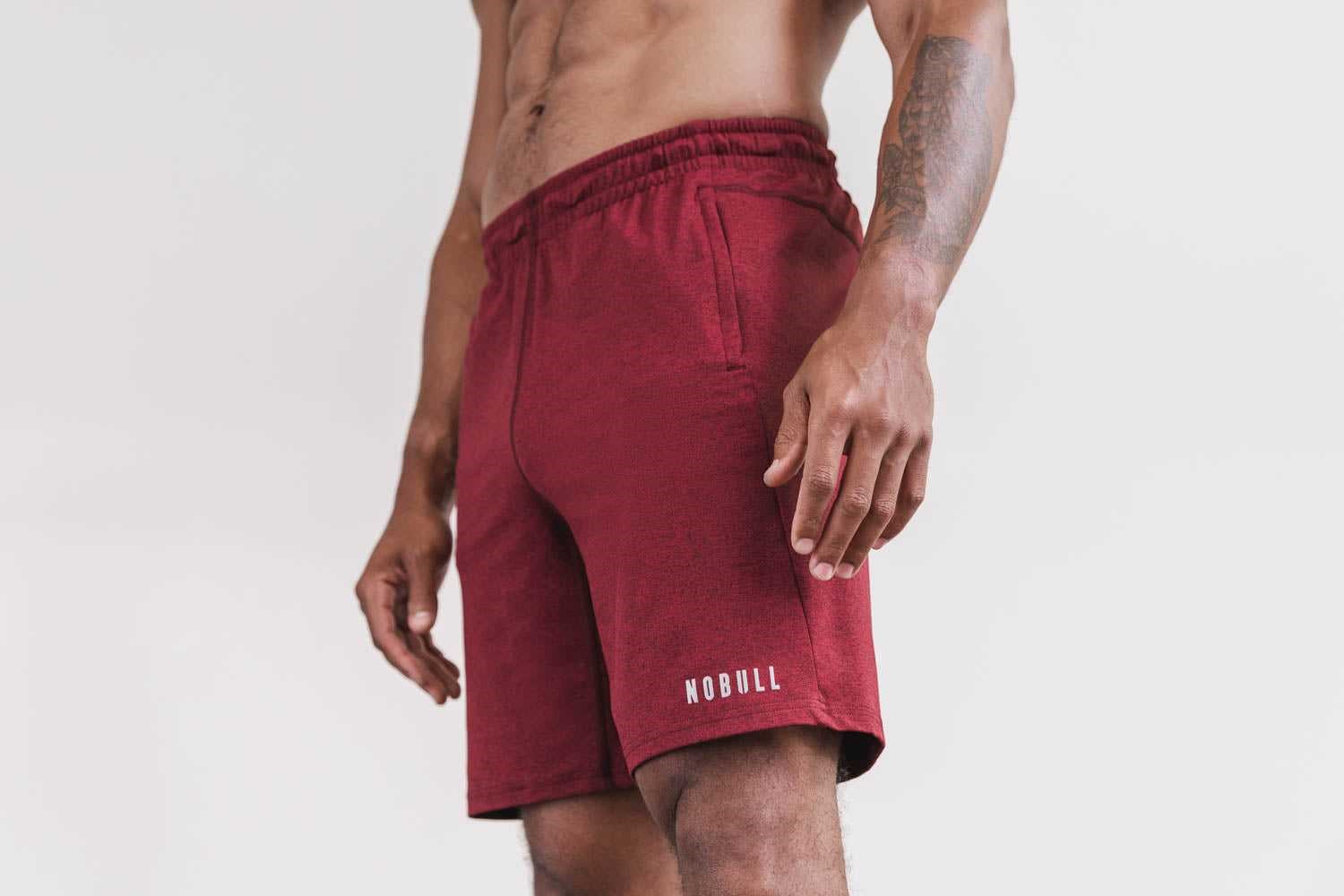 Nobull Lightweight Knit Short 9 inches Bottoms Wine Heather | 2139-FNARW