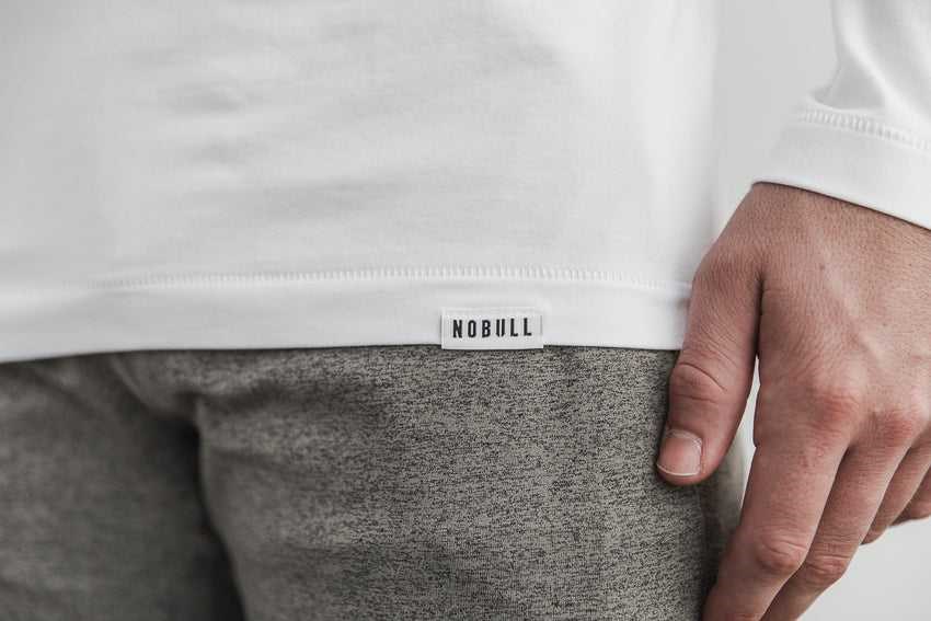 Nobull Lightweight Long Sleeve Tee Tanks & Tees White | 4872-WNYTI