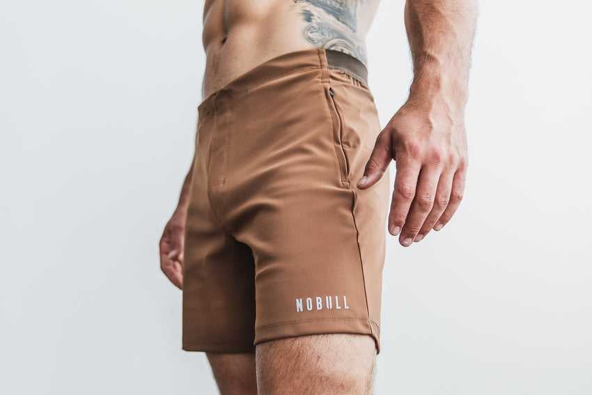 Nobull Lightweight Short 7 inches Bottoms Brown | 6083-VPECS