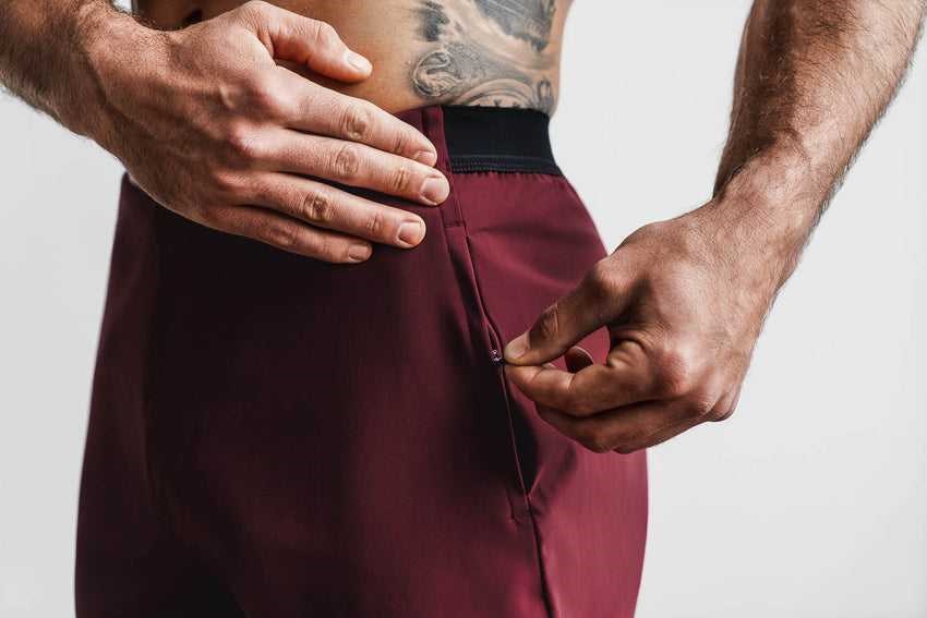 Nobull Lightweight Short 7 inches Bottoms Cabernet | 6580-AEJFG