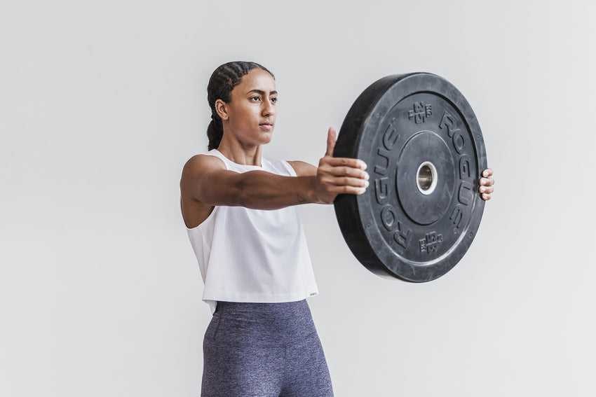 Nobull Lightweight Sleeveless Crop Tee Tanks & Tees White | 2380-NKVTP