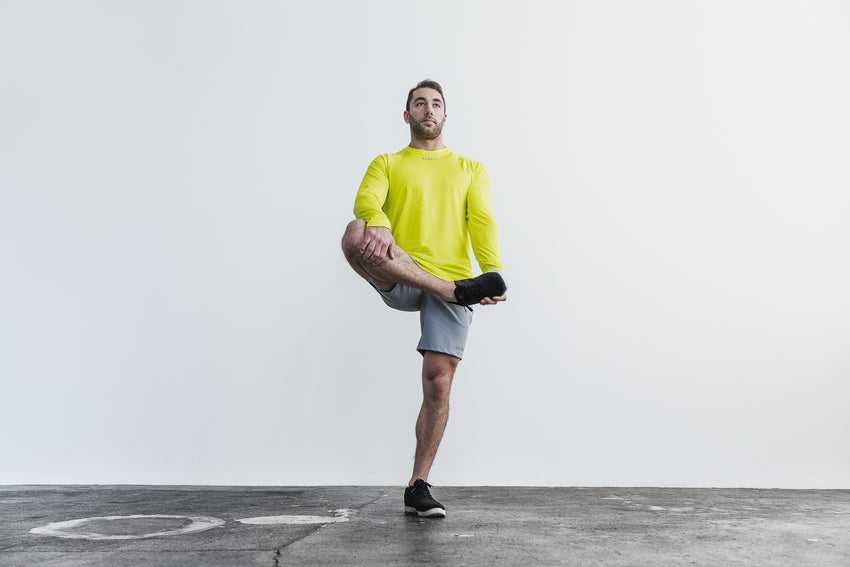 Nobull Lightweight Textured Long Sleeve Tee (Neon Camo) Tanks & Tees Neon Yellow Camo | 7029-GWACF