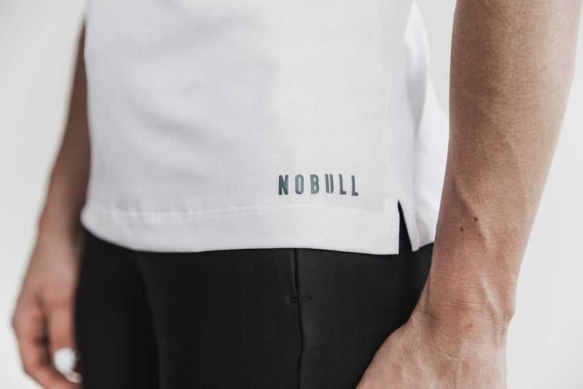 Nobull Lightweight Textured Polo (Camo) Tanks & Tees Bright White Camo | 2978-ORJVX