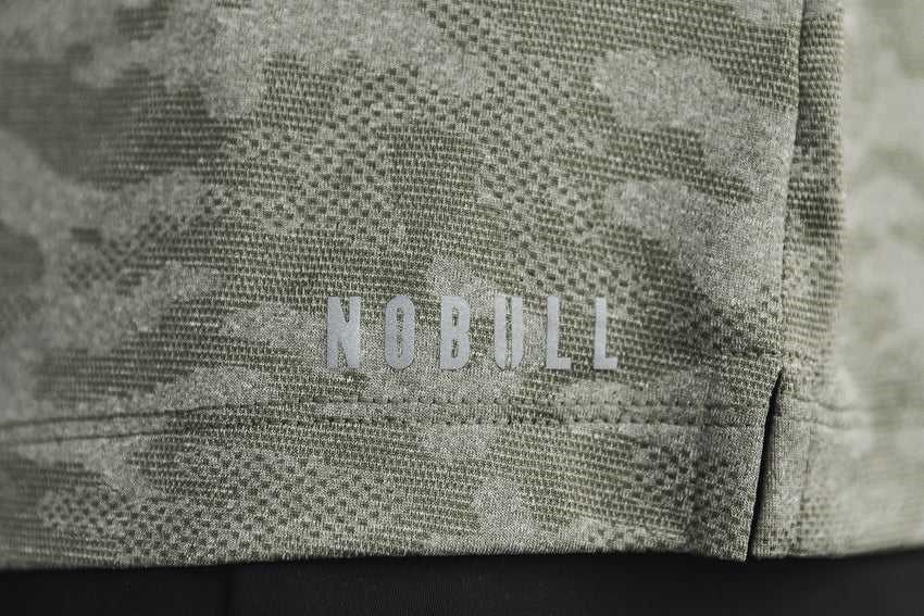 Nobull Lightweight Textured Polo (Camo) Tanks & Tees Army Camo | 5846-FUXWO